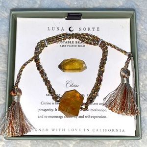 Luna Norte CITRINE Stone Adjustable Bracelet
